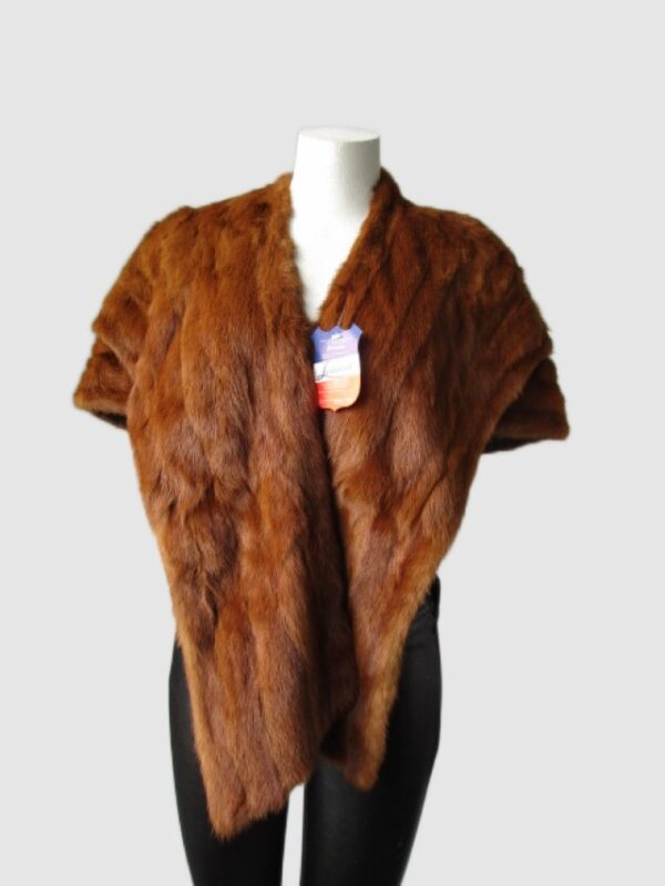 Mink Fur Shawl Stole Wrap Cape MINT+ Chinese Mink