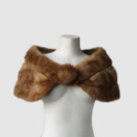 Mink Fur Cape Shawl Stole Wrap Cape WEDDING Sz Small