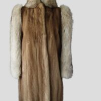 Mink Fur Coat Jacket Fox Fur MINT+ Sz 10/12 Natural Pastel