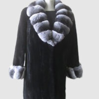 Sheared Mink Fur with Chinchilla Fur Coat