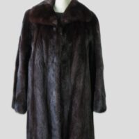 Mink Fur Coat SUPERB Sz 8 Natural Dark Ranch