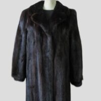Mink Fur Coat Jacket Sz 12 SUPERB Natural Dark Ranch