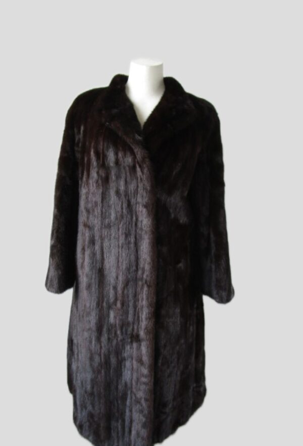 Mink Fur Coat Jacket MINT+ Sz 8 Natural Dark Ranch