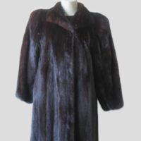 Mink Fur Coat Jacket Sz 6 SUPERB Natural Dark Ranch