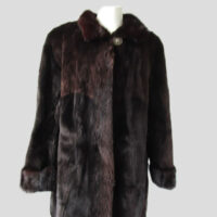 Sheared Raccoon Fur Coat Jacket with Mink MINT+ Sz 12