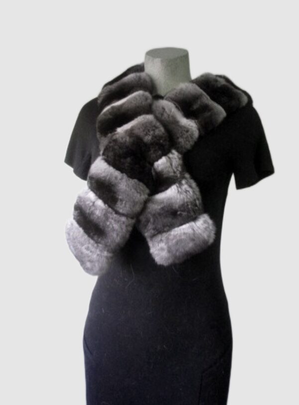 Chinchilla Fur Cape Scarf Wrap Shawl Collar