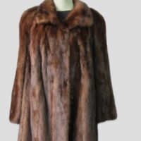 Mink Fur Coat Jacket SUPERB Sz 10 Natural Demi-Buff