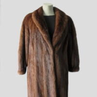 Mink Fur Coat Jacket MINT Sz 8 Natural Dark Pastel