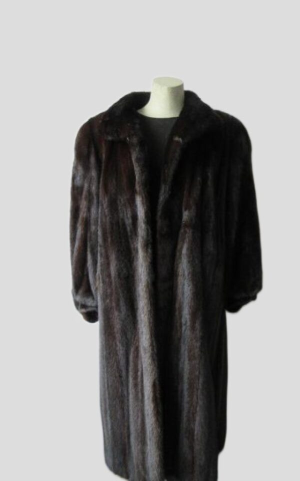 Mink Fur Coat Jacket Superb Sz 14 Natural Dark Ranch