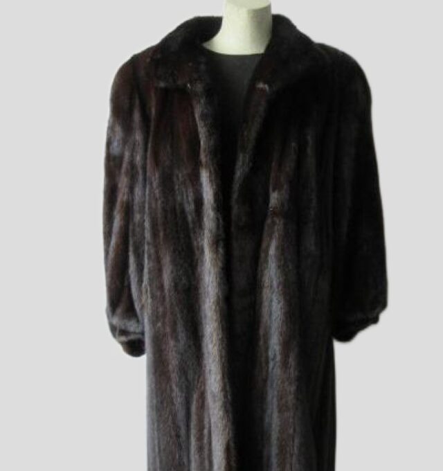 Mink Fur Coat Jacket Superb Sz 14 Natural Dark Ranch