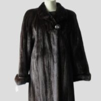 Mink Fur Coat FEMALE CANADA MAJESTIC  Sz 12 Superb Natural Dark Ranch