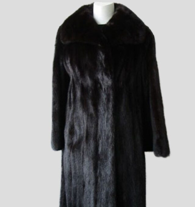 Mink Fur Coat Jacket MINT Sz 10 Natural Dark Ranch