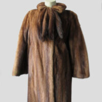 Mink Fur Coat Jacket MINT Sz 6 Natural Demi-Buff