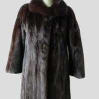 Mink Fur Coat Jacket MINT Sz 6 Natural Dark Ranch