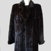 Mink Fur Coat Jacket MINT Sz 8 Natural Dark Ranch FEMALE