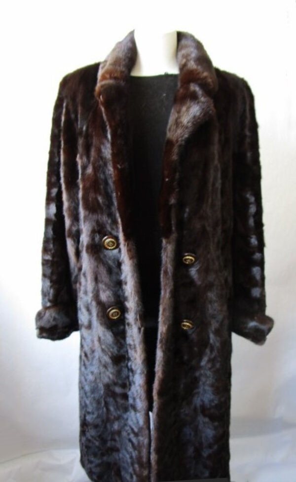 Mink Fur Coat Superb Sz 10 M Natural Dark Ranch - Image 2