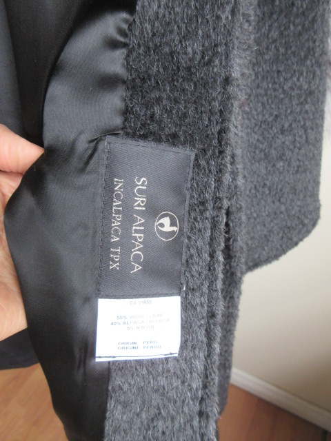 Women's Pure Alpaca Jacket Coat Cape with Silver Fox Fur Trims and Fixed Hood - Image 8