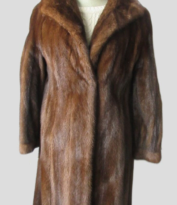 Mink Fur Coat Jacket MINT+ Sz 10 Natural Dark Pastel
