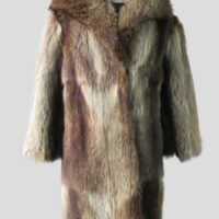Raccoon Fur Coat Jacket MINT Sz 8