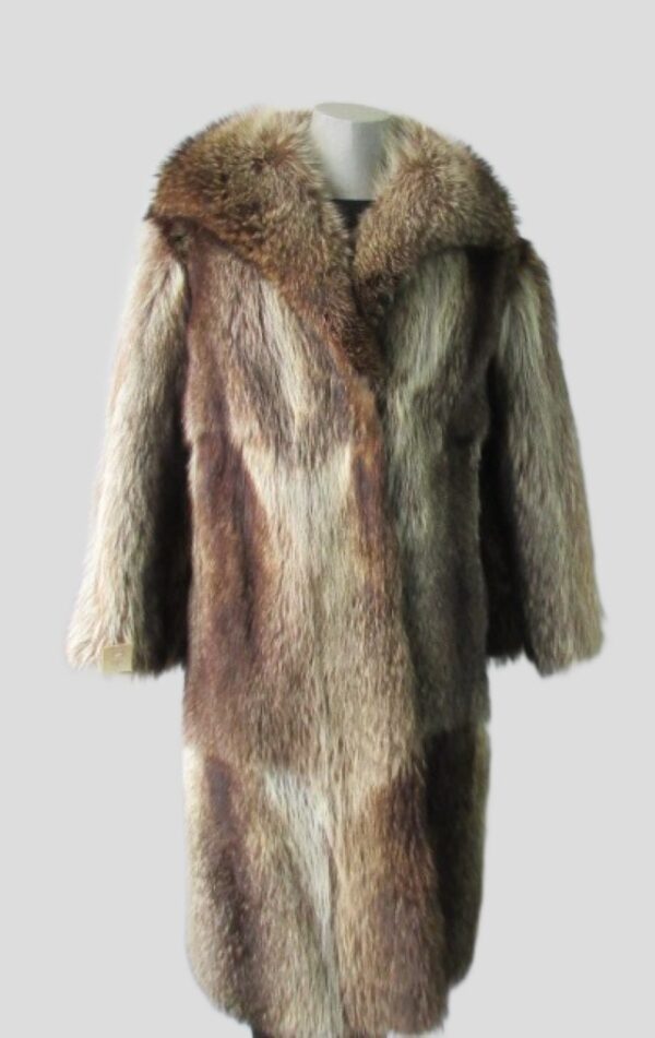 Raccoon Fur Coat Jacket MINT Sz 8