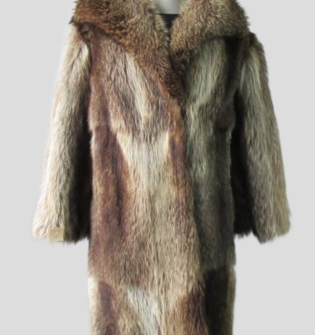 Raccoon Fur Coat Jacket MINT Sz 8
