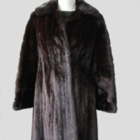 Mink Fur Coat Jacket MINT+ Sz 6 Natural Dark Ranch FEMALE
