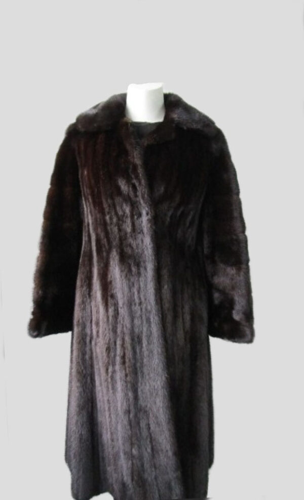 Mink Fur Coat Jacket MINT+ Sz 6 Natural Dark Ranch FEMALE