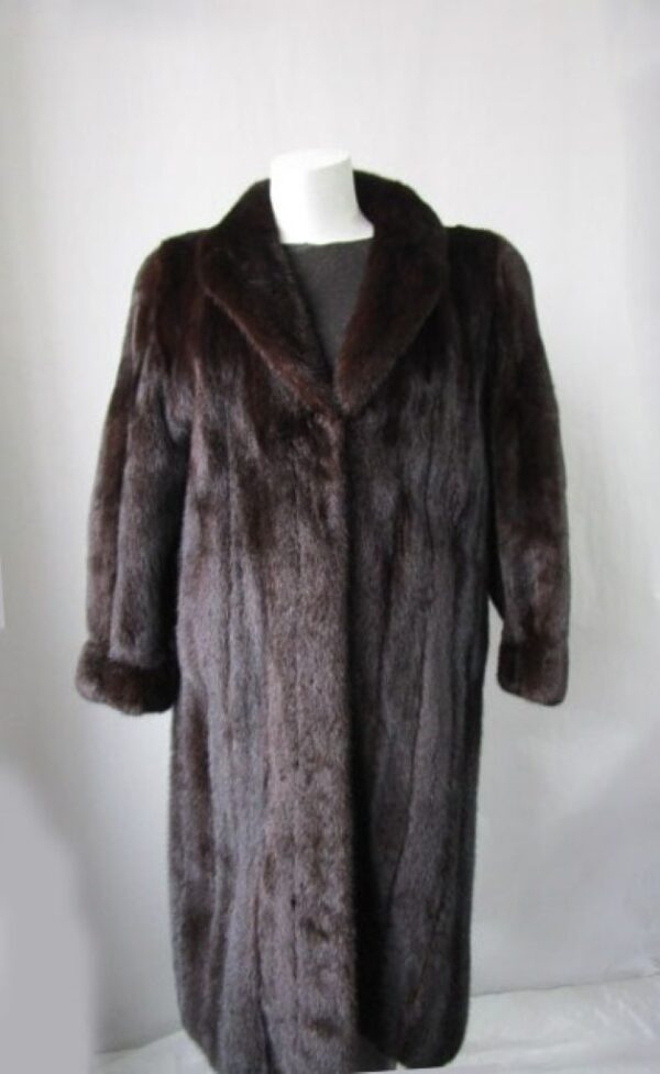 Mink Fur Coat Jacket MINT+ Sz 8 FEMALE Natural Dark Ranch - Image 5