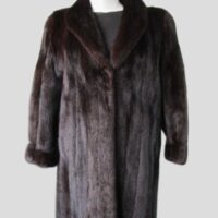 Mink Fur Coat Jacket MINT+ Sz 8 FEMALE Natural Dark Ranch