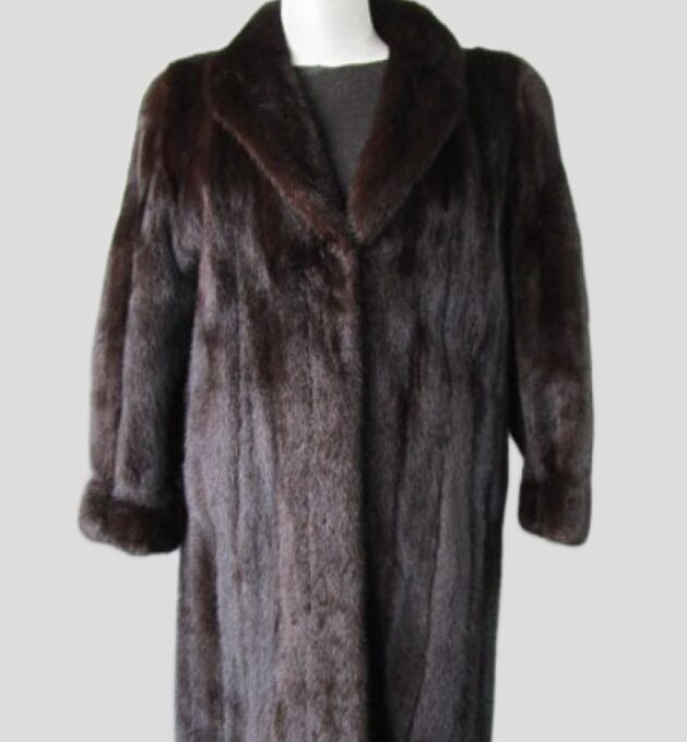 Mink Fur Coat Jacket MINT+ Sz 8 FEMALE Natural Dark Ranch