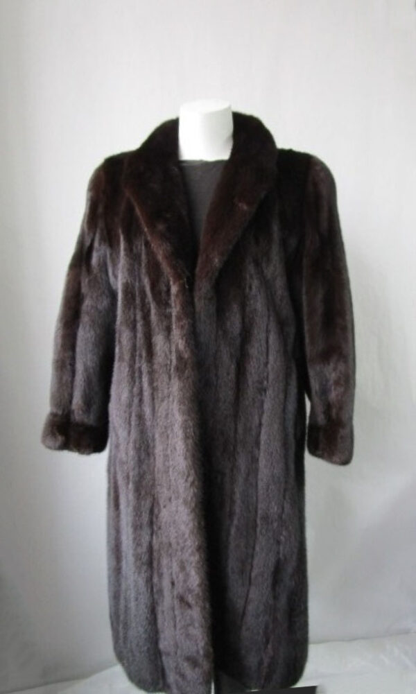 Mink Fur Coat Jacket MINT+ Sz 8 FEMALE Natural Dark Ranch - Image 2