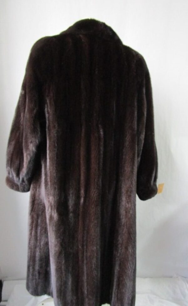 Mink Fur Coat Jacket SUPERB Sz 10 Natural Dark Pastel - Image 4