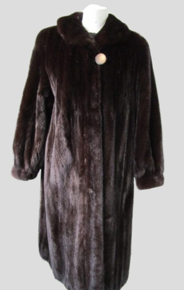Mink Fur Coat Jacket SUPERB Sz 10 Natural Dark Pastel