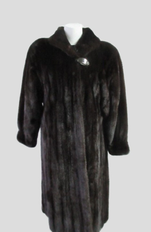 Mink Fur Coat Jacket SUPERB Sz 8 Female Natural Dark Ranch