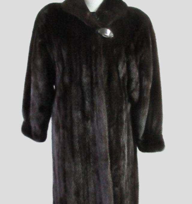 Mink Fur Coat Jacket SUPERB Sz 8 Female Natural Dark Ranch