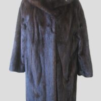 Mink Fur Coat Jacket SUPERB Sz10 Natural Dark Ranch