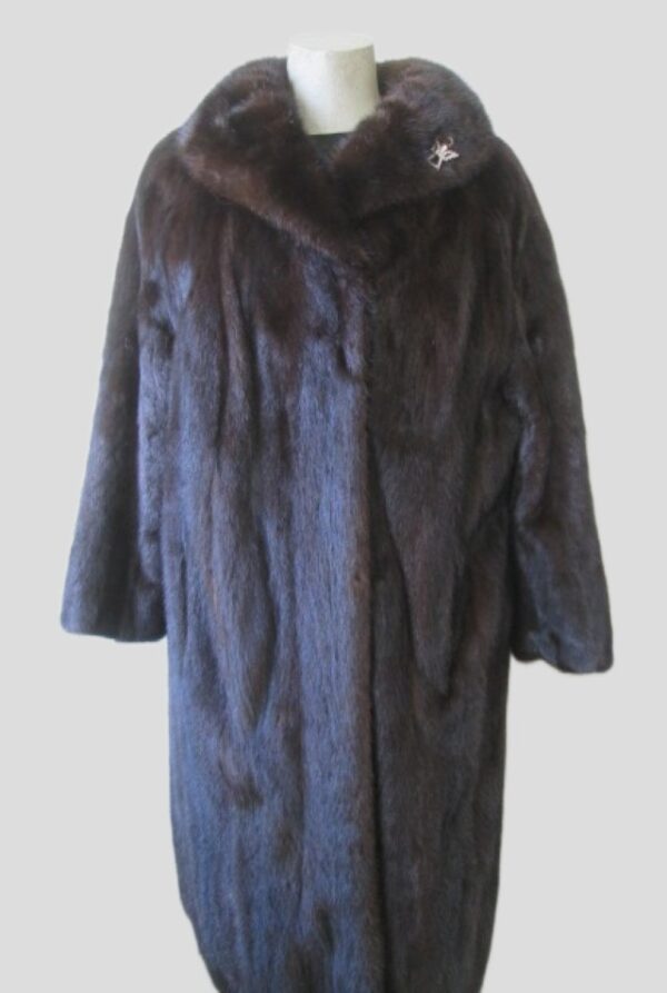Mink Fur Coat Jacket SUPERB Sz10 Natural Dark Ranch
