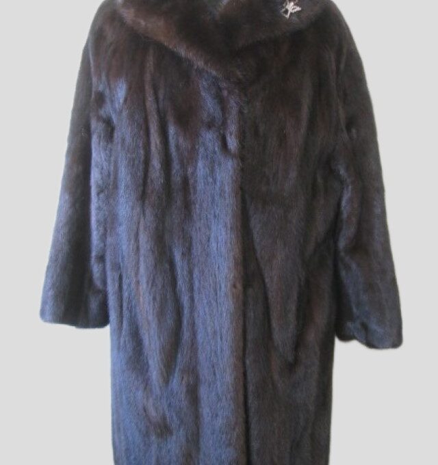 Mink Fur Coat Jacket SUPERB Sz10 Natural Dark Ranch