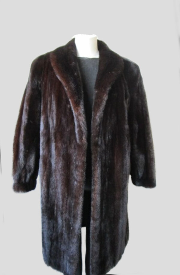 Mink Fur Coat Jacket Mint+ Sz 10 M Natural Dark Ranch