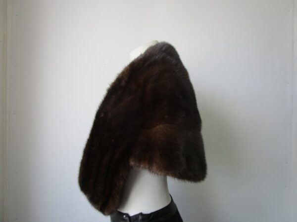 Mink Fur Stole Wrap Cape Wedding MINT+ Natural Dark Ranch - Image 3