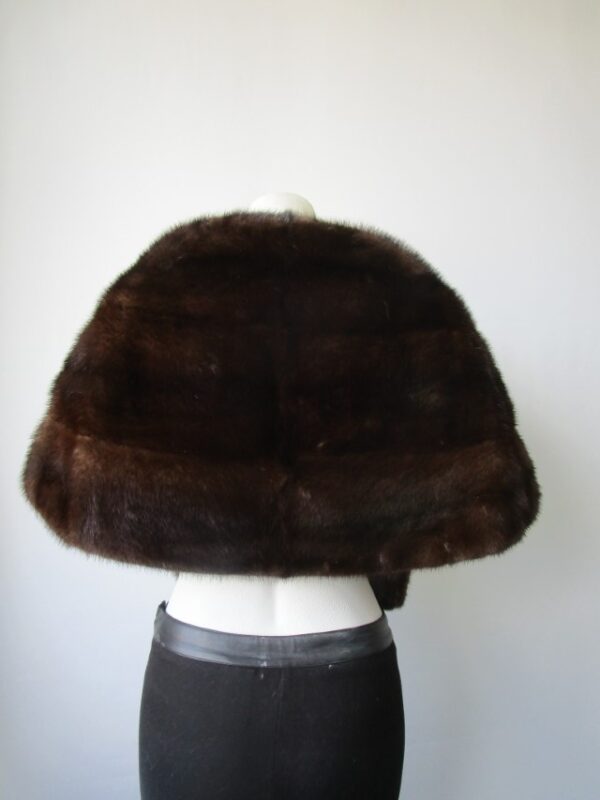 Mink Fur Stole Wrap Cape Wedding MINT+ Natural Dark Ranch - Image 4
