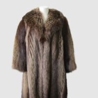 Raccoon Fur Coat Jacket MINT Sz 8