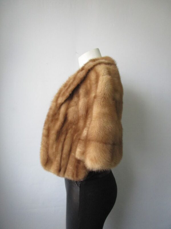 Mink Fur Bolero Shrug Stole Wrap Cape Wedding - Image 2