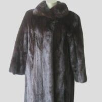 Mink Fur Coat Jacket Sz 12 Natural Dark Ranch