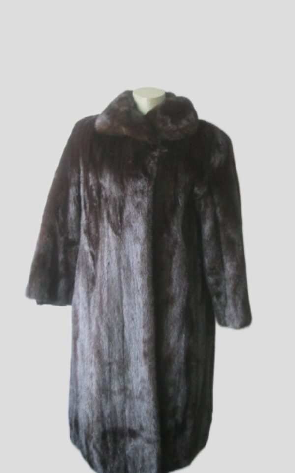 Mink Fur Coat Jacket Sz 12 Natural Dark Ranch