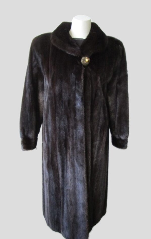 Mink Fur Coat Jacket Mint CANADA MAJESTIC Sz 10 Natural Dark Ranch