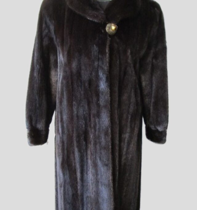 Mink Fur Coat Jacket Mint CANADA MAJESTIC Sz 10 Natural Dark Ranch