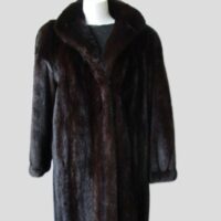 Mink Fur Coat Mint+ Sz M Natural Dark Ranch