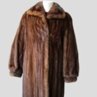 Mink Fur Coat Jacket Mint Sz 10 Natural Dark Pastel