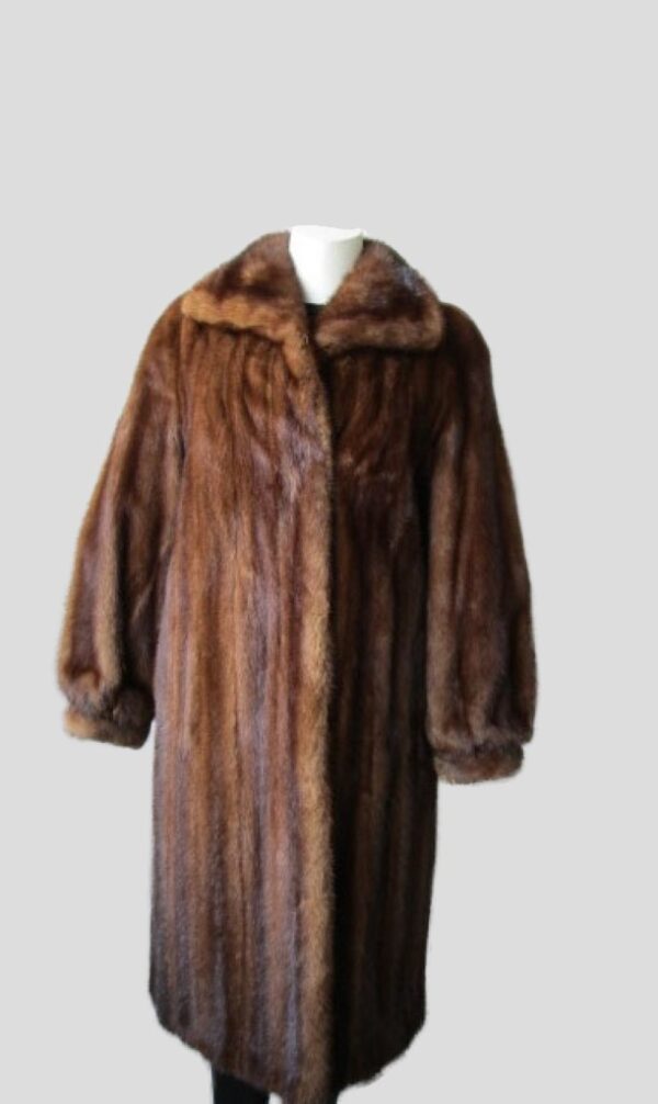 Mink Fur Coat Jacket Mint Sz 10 Natural Dark Pastel